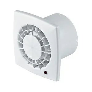 White Modern 100mm Bathroom Extractor Fan with Timer / Delay