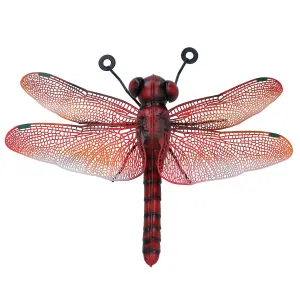 Set of 3 Small Metal Dragonflies Garden Home Wall Art Ornament Gift