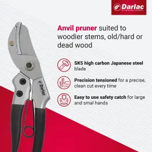 Darlac Compact Anvil Secateurs, DP45