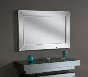 Contemporary Angled Wall Mirror 53x43cm