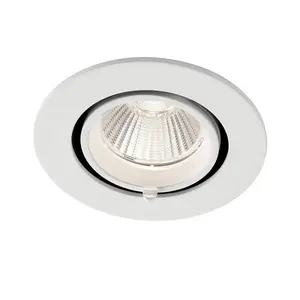 Luminosa Axial CCT 10.5W Round 10.5W Recessed Downlight Matt White Paint