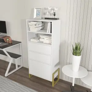 Decorotika - Utopia Bookcase Bookshelf Shelving Unit with 3 Cabinets and 2 Shelves