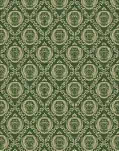 Bobbi Beck eco-friendly green baroque monkey wallpaper