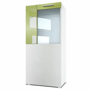 Killion Display Cabinet Black/Grey High Gloss / Without LED