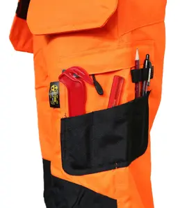 Slim Fit Stretch Hi-Vis Trouser With Removable Holster Pockets And Bottom Loading Knee Pad Pockets