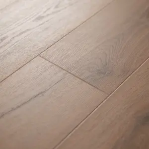 GoodHome Cleobury Honey Structured Oak effect Laminate flooring Sample