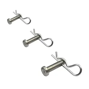 1 x Clevis Pins Imperial Securing Fasteners 5/16" x 7/8" with Retaining R Clips