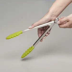 Zeal Silicone Cooking Tongs, 25cm, Lime Green