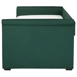 Fabric EU Single Trundle Bed Green LIBOURNE