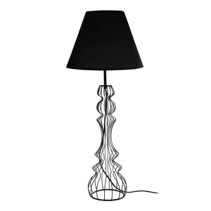 Interiors by Premier Chicago Black Table Lamp