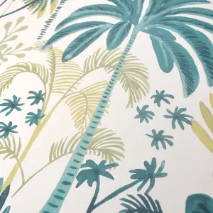 Tropical Jungle Trees Green Wallpaper Floral Leaves Modern Paste The Wall