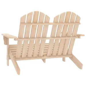 Berkfield 2-Seater Garden Adirondack Chair Solid Fir Wood