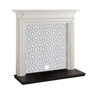 Focal Point Charlottesville White & black MDF Fireplace surround set