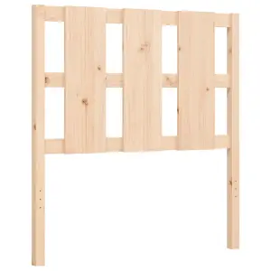 Berkfield Bed Frame with Headboard Small Single Solid Wood