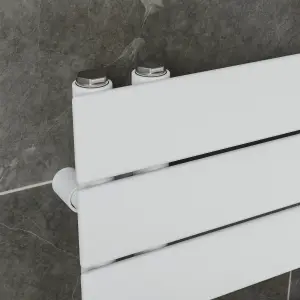 Agadon Panio Up Designer Panel Towel Radiator 1195 x 500 mm White - 2109 BTU - 10 Years Guarantee