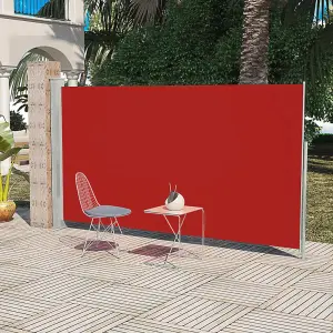 Patio Terrace Side Awning 160 x 300 cm Red