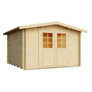 Lasita Osland Australia 34mm Log Cabin - 2.8m x 2.8m - Apex Roof Garden Building