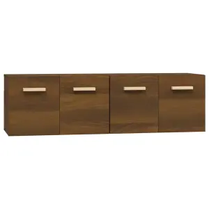 Berkfield Wall Cabinets 2 pcs Brown Oak 60x36.5x35 cm Engineered Wood