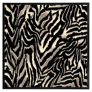 Gold zebra print (Picutre Frame) / 20x20" / Grey