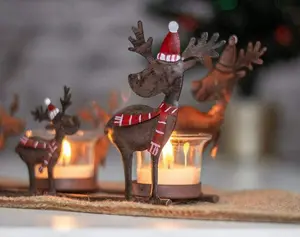 Christmas Reindeer 4 Tealight Candle Holder