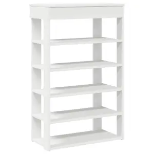 Berkfield Shoe Rack White 60x30x98 cm Engineered Wood