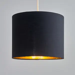 ValueLights Reni Small Modern Black Ceiling Pendant Table Lamp Light Shade