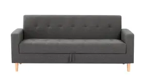 Modern Smart Sofa in a Box, Grey Fabric Sofa with Hidden Storage, 3 Seater