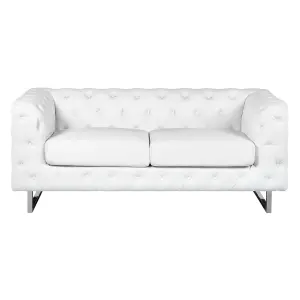 Faux Leather Sofa Set White VISSLAND