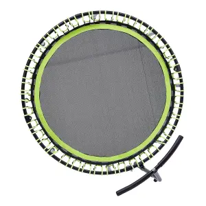 48in Bungee Cords Foldable Round Trampoline with Adjustable T-Handle Bar in Green