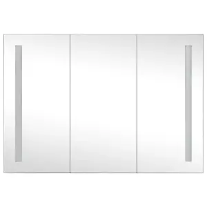 Berkfield LED Bathroom Mirror Cabinet 89x14x62 cm