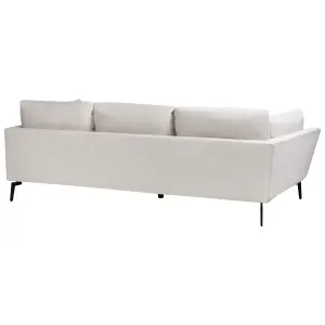 4 Seater Fabric Sofa Beige NENOLA