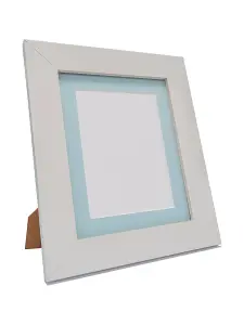 Metro White Frame with Blue Mount for Image Size 4.5 x 2.5 Inch