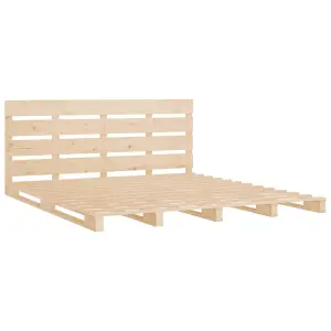 Berkfield Bed Frame 140x200 cm Solid Wood Pine