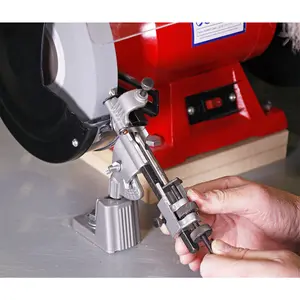 Precision Drill Bit Sharpener Attachment for Bench Grinders with Angle Gauge