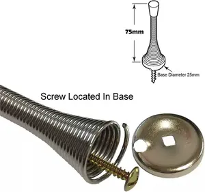 Barrel Bolt Straight Satin Anodised Aluminium with Doorstop Pack of 1 - 50mm x 25mm (2 Inch x 1 Inch)