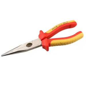 VDE Soft Grip Insulated Electrical Electricians Straight Long Nose Pliers 200mm