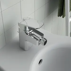 Ideal Standard Ceraplan Standard Chrome effect Square Bidet Mono mixer Tap