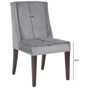 Philllip Solid Birch Upholstered Dining Chair (Set of 2) Mushroom Taupe