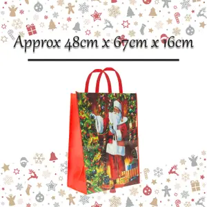 Christmas Bag Jumbo Gift Bag X 1 48cm x 67cm x 16cm Santa Jumbo