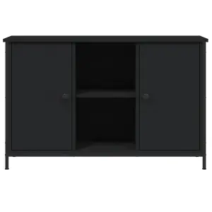 vidaXL TV Cabinet Black 100x35x65 cm Engineered Wood