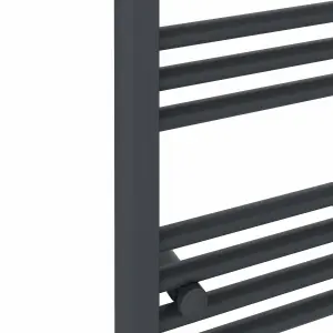 Rinse Modern Bathroom Heated Towel Rail Ladder Radiator 600x400mm Straight for Bathroom Kitchen Anthracite