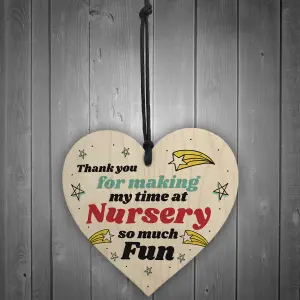 Thank You Teacher Gift Nursery Teacher Gift Appreciation Gift Teacher Gift Wooden Heart Ideal For Leaving Nursery Preschool