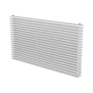 Agadon Aurora Duplex Horizontal Designer Radiator 600 x 1000 mm White - 4437 BTU - 10 Years Guarantee