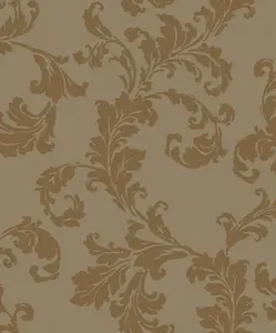 Galerie Emporium Gold Acanthus trail Embossed Wallpaper