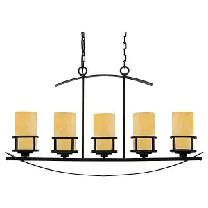 Elstead Kyle 5 Light Ceiling Island Pendant Bar Bronze, E27