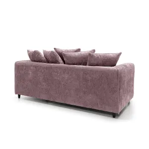 Harriet Crushed Chenille 3 Seater Sofa in Pink