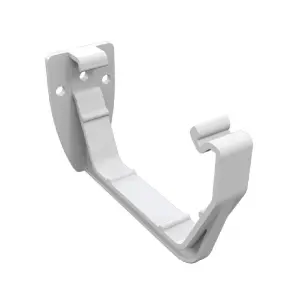 10 x White Square Fascia Gutter Brackets, Freeflow 114mm Rain Water Systems