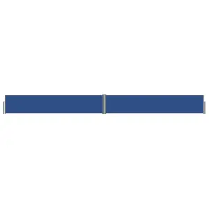 Berkfield Retractable Side Awning Blue 117x1200 cm