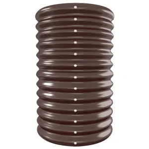 Berkfield Garden Planter Powder-coated Steel 332x40x68 cm Brown