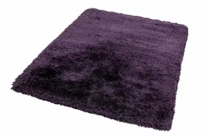 Purple Handmade , Luxurious , Modern , Plain , Shaggy , Sparkle Easy to Clean Rug for Living Room, Bedroom - 120cm X 170cm